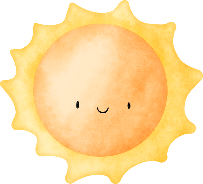 Sun Watercolor Illustration